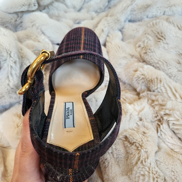 Plaid Prada Platform Heel - Picture 5 of 5